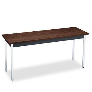 HON Non Folding Utility Table, Rectangular, 60w x 20d x 29h, Walnut 