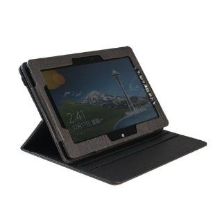 Evecase OhMyLeather Black 360 Rotate Leather Case with Stand for Asus VivoTab ME400 / ME400c 10.1 inch Window 8 Tablet Computers & Accessories