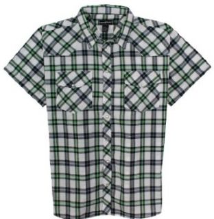 Casual Country Big and Tall Men's Western 896 Plaid Short Sleeve Shirt 3XL Green Black at  Mens Clothing store