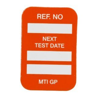 Brady MIC MTIGP O 1 7/8" Height x 1 1/4" Width, 1.875 inches Vinyl, Orange MICROTAG Next Test Date Inserts (100 Tags) Industrial Lockout Tagout Tags