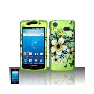 Green Flower Hard Cover Case for Samsung Captivate SGH I897 Cell Phones & Accessories