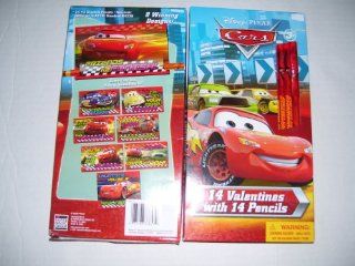 14 Disney Pixar Cars Valentine's Day Cards 14 Pencils Toys & Games