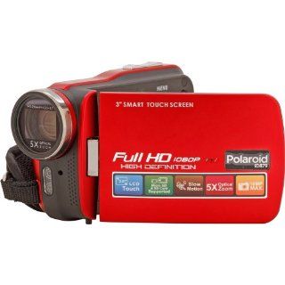 Polaroid ID879 RED Full 1080HD Camcorder with 3 Inch Screen (Red)  Camcorders Traditional Video Camera  Camera & Photo