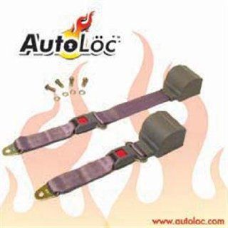 AutoLoc SB2PGR Grey 2 Point Lap Seat Belt Automotive