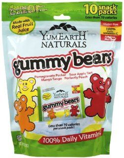 YumEarth Naturals   Gummy Bears, 10 Snack Packs Health & Personal Care