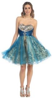 Strapless Cocktail Party Junior Prom Dress #863 (8, Purple)