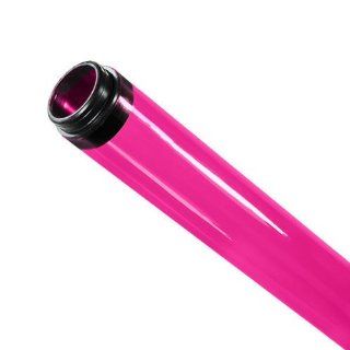 48 in.   T8   Pink   Tube Guard with End Caps   Colored Plastic Lamp Sleeve   American PLAS 100176  