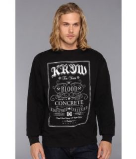 KR3W Mens Label Crew Fleece Sweater Sweatshirt Clothing