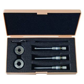 Mitutoyo 368 907 Holtest Vernier Inside Micrometer, Complete Unit Set, 3 6mm Range, 0.001mm Graduation, +/ 0.002mm Accuracy