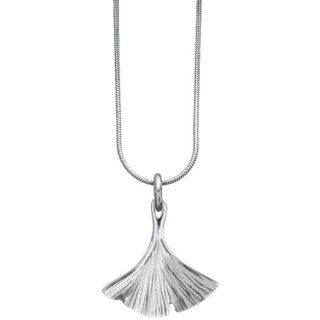 Ginkgo Snake Chain Pewter Necklace Jewelry