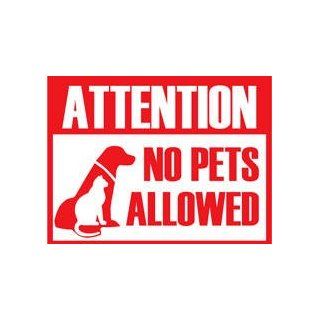 No Pets Allowed Sign #1, 12" x 18" Aluminum Sign  Yard Signs  Patio, Lawn & Garden