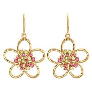 14K White Floral Design Earrings Completely Set 85407 Jewelry