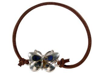 Butterfly Charm Mood Bracelet   Brown Bracelet With Color Changing Mood Butterfly   Fashion Jewelry Toys & Games