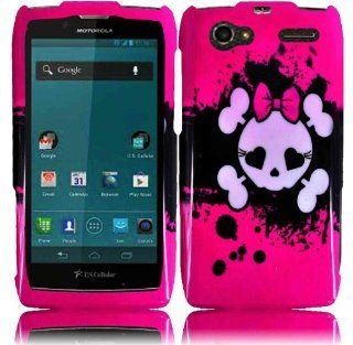 For Motorola Yangtze Electrify 2 XT881 XT885 XT886 XT889 MT887 Hard Design Cover Case Pink Skull Cell Phones & Accessories