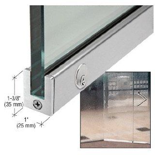 Brushed Stainless 1 3/8" LH Tall Slender Profile Door Rails 35 3/4" (908 mm) Standard Length   Screen Door Hardware  
