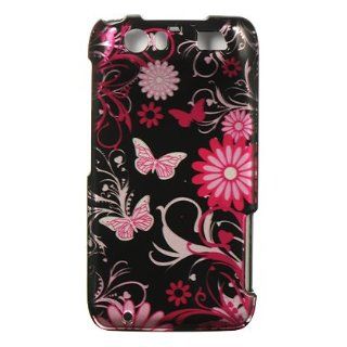 Motorola Atrix Hd / Mb886 Crystal Case Pink Butterfly Cell Phones & Accessories