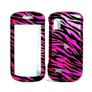 Transparent Design Hot Pink Zebra Print Samsung Solstice A887 Hard Case/Cover/Faceplate/Snap On/Housing/Protector Cell Phones & Accessories
