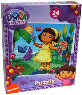 Dora the Explorer 24 Piece Jigsaw Puzzle, Dora with Flowers Toys & Games