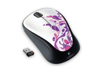 Logitech M317 Wireless Optical Mouse with Nano Receiver   Pink Splash (910 002992) Computers & Accessories