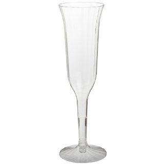 Classicware CCC5120 Plastic  5 oz Clear Champagne Flute Stemware (12 Packs of 10)