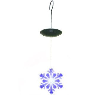Mr. Light 77532 Hanging 6 Inch Blue/White LED Solar Snowflake  Solar Powered Snowflake  Patio, Lawn & Garden