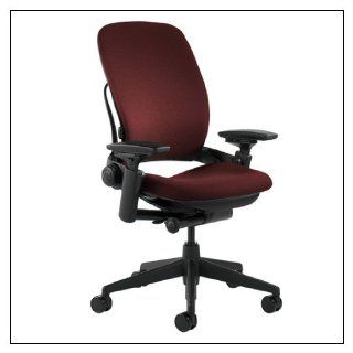 Steelcase Leap(R) Chair (v2)   Fabric, color  Burgundy; details  Black   Desk Chairs