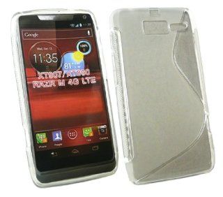 Emartbuy Motorola RAZRi XT890 Wave Pattern Gel Skin Cover Clear Cell Phones & Accessories