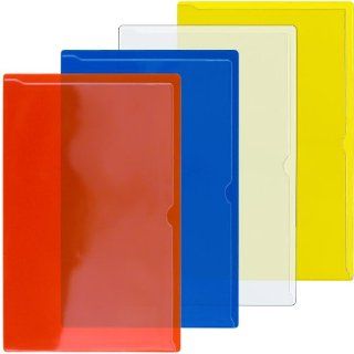 StoreSMART�   Paperwork Organizers   Legal Size   Variety 24 Pack   6 ea. of See Thru Colors Crystal Clear, Red, Yellow, Blue   Heavy Duty Plastic   RPF914LSTVP  Office Filing Supplies 