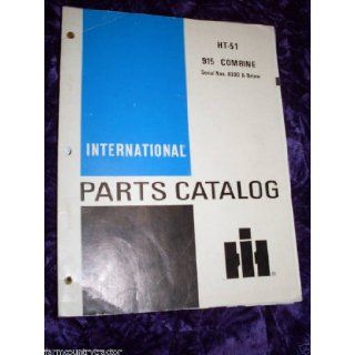 International 915 Combine OEM Parts Manual International 915 Books