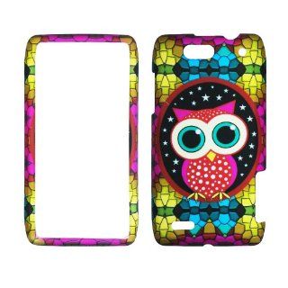 Hard Plastic Snap on Cover Fits Motorola XT894 Droid 4 Colorful Owl Verizon Cell Phones & Accessories