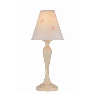 Table Lamp   Beige Wood Base/Colored Fabric Shade    