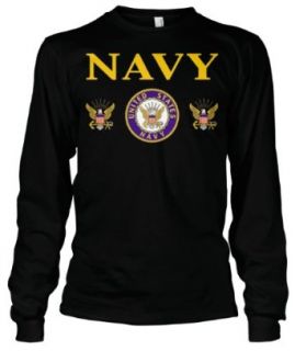 (Cybertela) United States Navy Thermal Long Sleeve T shirt Country Pride Tee Clothing