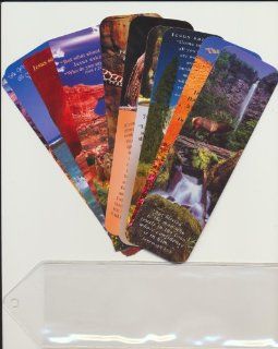 Religious Bookmarks with Animals Lot of 10 Different with Sleeve for Storage 