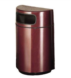18 Gallon Indoor/Outdoor Commercial Half Round Trash Container   Waste Bins