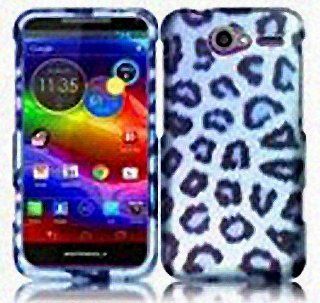 Blue Leopard Hard Cover Case for Motorola Electrify M XT901 Cell Phones & Accessories