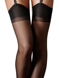 Frederick's of Hollywood Essential Sheer Stocking Two Pack Womens   S BLACK Fredericks Stockings