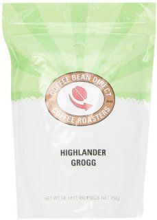 Coffee Bean Direct Highlander Grogg Flavored, Whole Bean Coffee, 16 Ounce Bags (Pack of 3)  Roasted Coffee Beans  Grocery & Gourmet Food