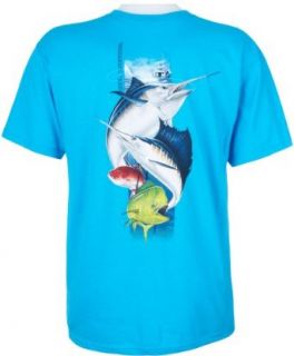 Reel Legends Vertical Fish T Shirt at  Mens Clothing store