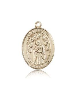 Free Engraving Included Medal 14k Gold St. Saint Felicity Medal 1" Oval 7341KT w/o Chain w/Box Patron Saint of Death of Children Jewelry