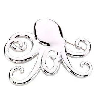 0.925 Sterling Silver Octopus Brooch Brooches And Pins Jewelry