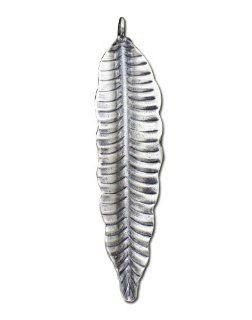 925 Sterling Silver Large Feather Charm Pendant Jewelry
