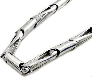 Mens 10k White Gold Fancy Link Curb Chain Necklace 26 Inch Jewelry