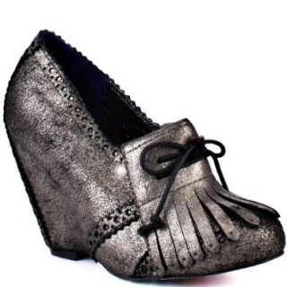 Women's Shoe Im From The Future   Bronze by Irregular Choice Pumps Shoes Shoes