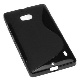 Evecase S LINE Slim Fit TPU Cover Case for Nokia Lumia Icon (929)   Black (Verizon Version Compatible) Cell Phones & Accessories