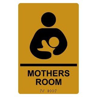 ADA Mothers Room Braille Sign RRE 930 BLKonGLD Wayfinding  Business And Store Signs 