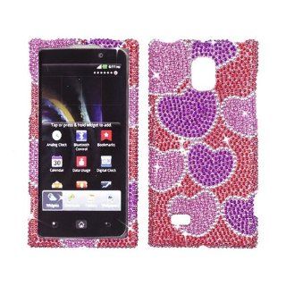BLING COVER FOR LG SPECTRUM2/OPTIMUS LTE II CASE FACEPLATE HEART 100 VS930 CELL PHONE ACCESSORY Cell Phones & Accessories