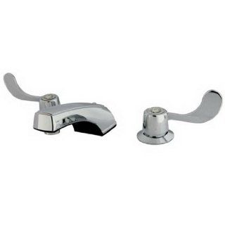 Kingston Brass KB931LP Vista 8 Inch Widespread Lavatory Faucet Twin Blade Handle No Pop Up, Polished Chrome   Touch On Bathroom Sink Faucets  