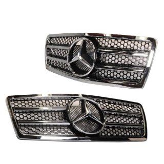94 00 Mercedes Benz W202 C Class Front Hood Grille Black +Authentic Star Emblem Automotive