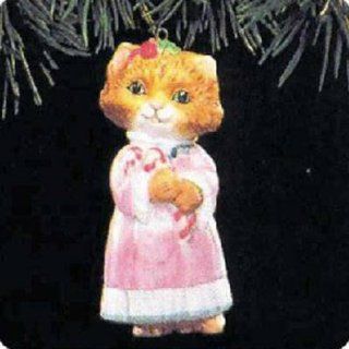 Christmas Kitty 3rd in Series 1991 Hallmark Ornament QX4377   Decorative Hanging Ornaments