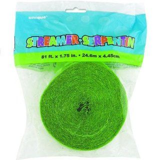 Lime Green Crepe Paper Streamer 81 Feet   Case Pack 12 SKU PAS822770   Childrens Party Streamers